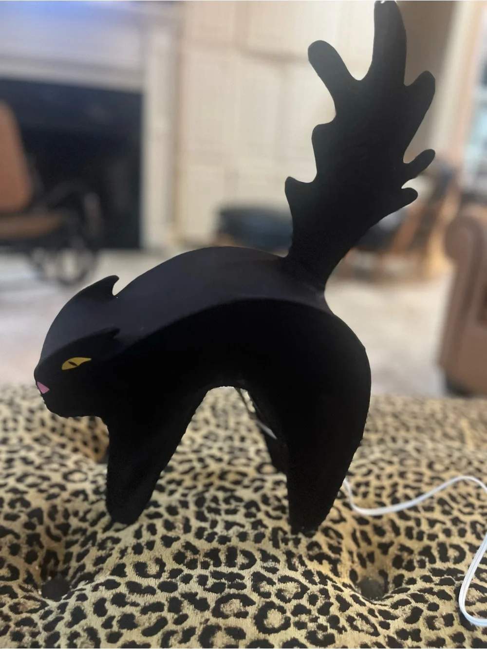 VTG Halloween Black Cat Nylon Lamp 1998 Vintage Trendmasters